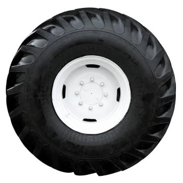 Modern tractor wheel Stock Photos