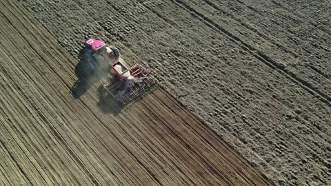 Modern tractor working on arable land. Stock Footage 169493978