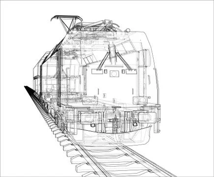 Modern train concept Stock Illustration
