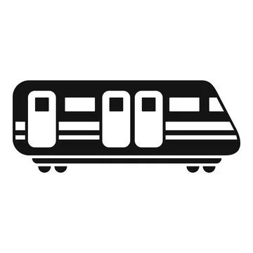 Modern train pass icon simple vector. Crossing railroad Stock Illustration