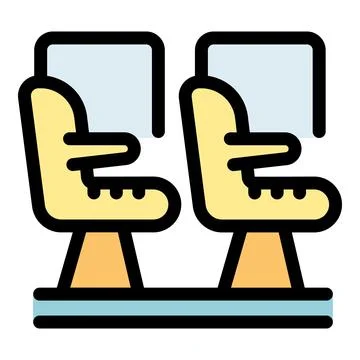 Modern train seating arrangement in minimalist style Stock Illustration