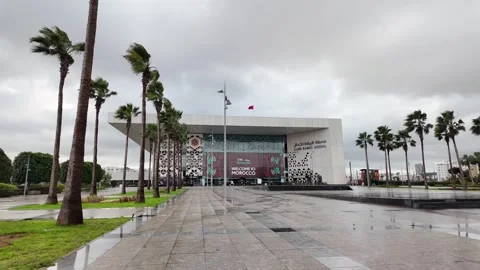 Modern train station with palm trees In Rabat, Morocco June 4, 2026 스톡 동영상 334055629