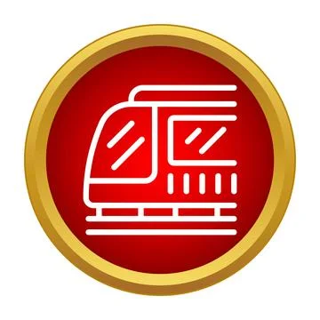 Modern train transportation icon symbolizing travel and railway Stock Illustration