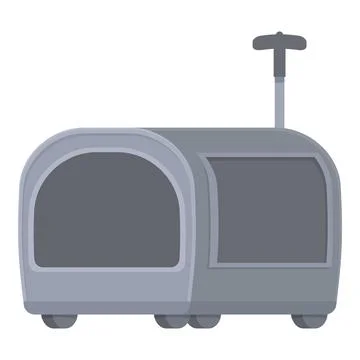 Modern train wagon with big windows and handle for transportation Stock Illustration