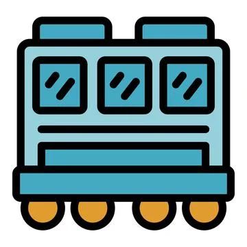 Modern tram front view public transport icon Stock Illustration
