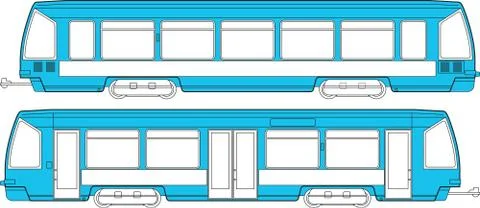 Modern Tram Stock Illustration