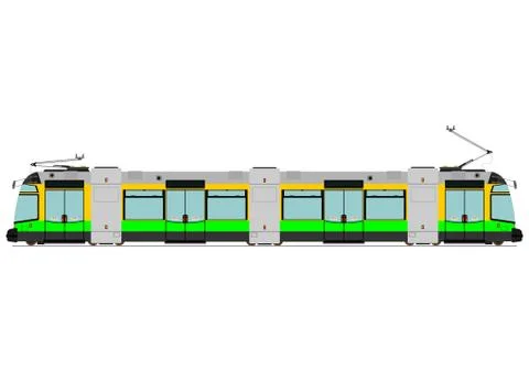 Modern tram Stock Illustration