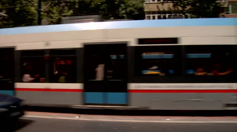 Modern Tram Istanbul Stock Footage 48237784