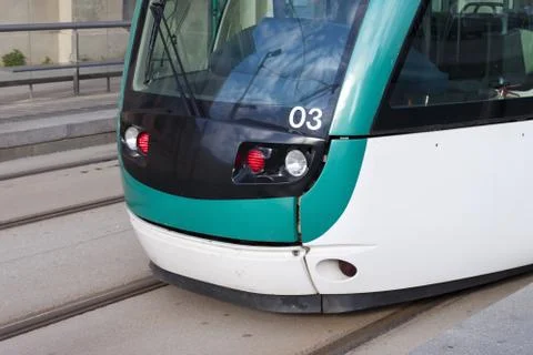 Modern tram Stock Photos