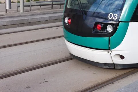 Modern tram Stock Photos