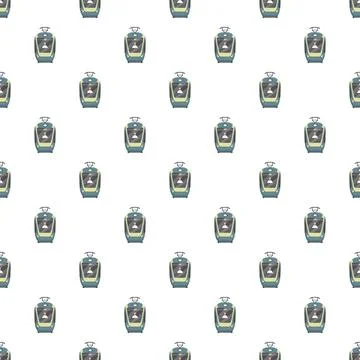 Modern tram repeating pattern for urban transport design Stock Illustration