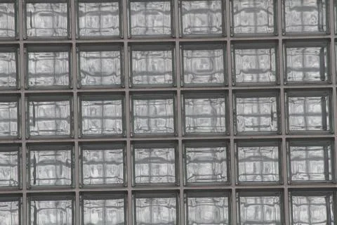 Modern Translucent Glass Bricks Abstract Pattern Stock Photos