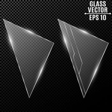 Modern, transparent triangular glass. Computer high-tech technology in desi.. Stock Illustration