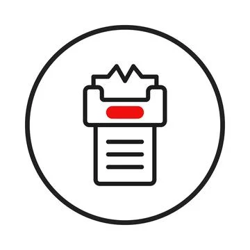 Modern trash can icon highlighting waste management and ecological awarenes.. Stock Illustration