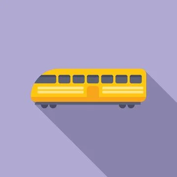 Modern travel train icon flat vector. High speed Illustrazione stock