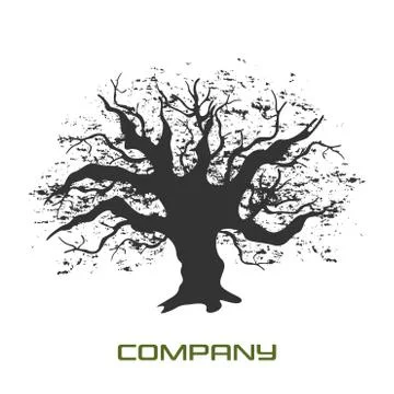 Modern tree logo Stock Illustration
