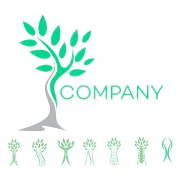 Modern tree logo Stock Illustration
