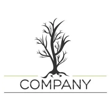 Modern tree logo Illustrazione stock