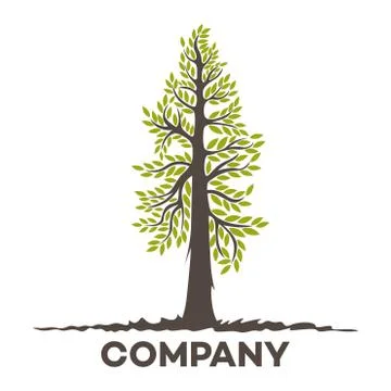 Modern tree logo Stock Illustration
