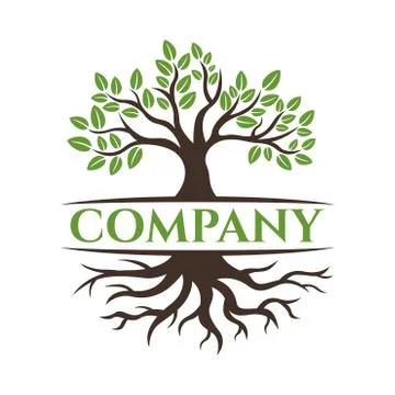 Modern tree logo Stock Illustration