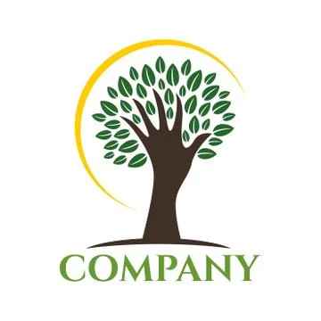 Modern tree logo Stock Illustration