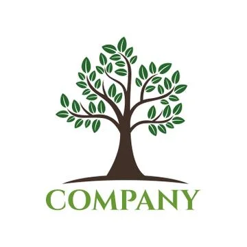 Modern tree logo Stock Illustration