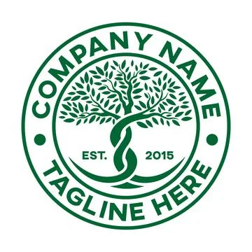 Modern tree oak logo. Vector illustration Stock Illustration