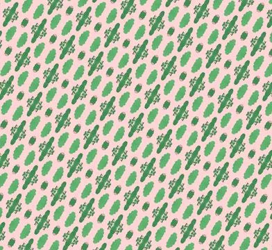 Modern tree-outline pattern outline tile texture in green tea, pale sun, wh.. Stock Illustration