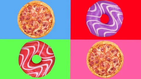 Modern trendy food animation of rotating... | Stock Video | Pond5