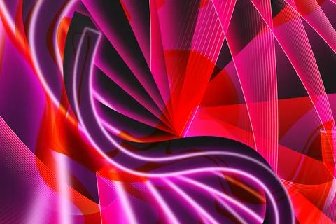 Modern trendy gradient red color with creative abstract wavy style with pink Stock Illustration