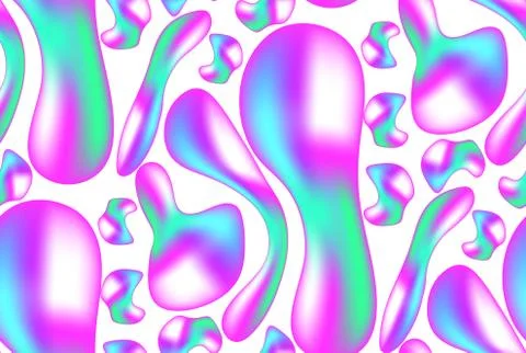 Modern trendy neon seamless pattern. Repeating texture with iridescent neon Stock Illustration