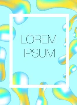 Modern trendy neon template for your design. Bright poster with iridescent neon Stock Illustration