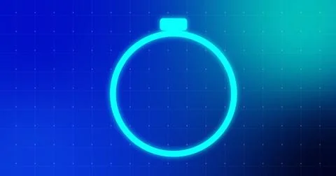 Modern trendy stylish 2D countdown timer animation in digital technology co.. Stock Illustration