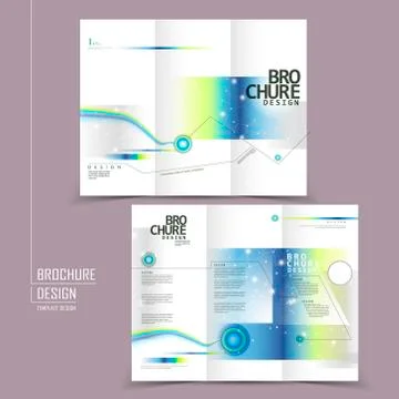 Modern tri-fold template brochure design Stock Illustration