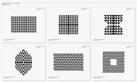 Modern triangle abstract shape logo design vector. Digital triangle tile vector. Stock Illustration