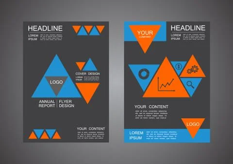 Modern triangle cover design 스톡 일러스트