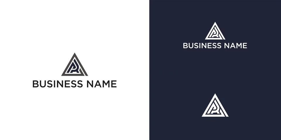Modern Triangle Logo and initial AR Stock Illustration