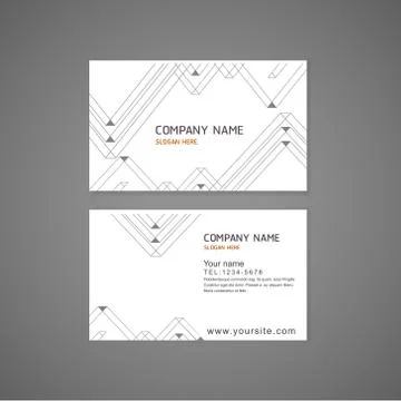 Modern triangle pattern background business card Illustrazione stock