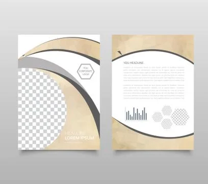 Modern triangle presentation template. Business design background, brochure o Stock Illustration