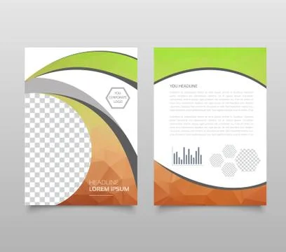Modern triangle presentation template. Business design background, brochure o Stock Illustration