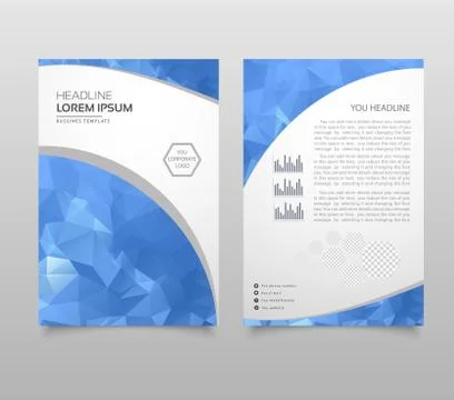 Modern triangle presentation template. Business design background, brochure o Stock Illustration