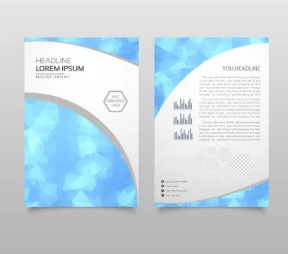 Modern triangle presentation template. Business design background, brochure o Stock Illustration