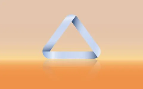 Modern triangle shape logo element. Triangle shape logo design in blue colors Stock Illustration