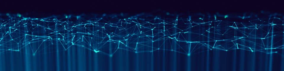 Modern triangles connection technology background Foto stock