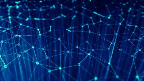 Modern triangles connection technology background Stock Photos