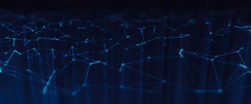 Modern triangles connection technology background Stock Photos