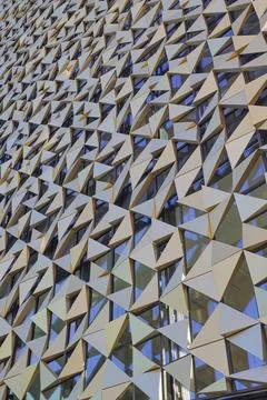 Modern Triangular Architecture in Tirana's City Center Foto stock