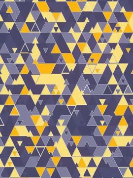 Modern triangular shapes pattern design. 3d rendering minimal geometric shape Illustrazione stock