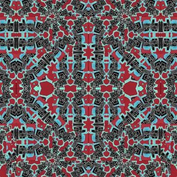 Modern Tribe Seamless Pattern Stock Illustration