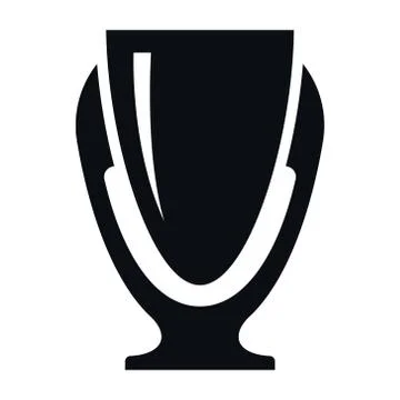 Modern Trophy Cup Icon, Vector Illustration Stock Illustration